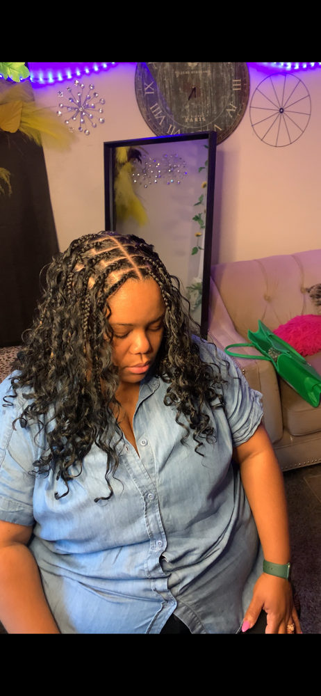 Boho Knotless Bob at Lux braids in Longview, TX