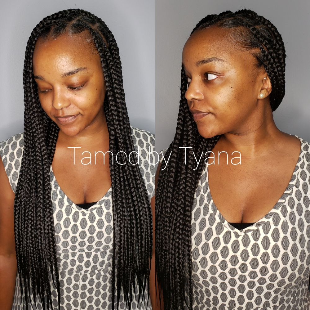 Large Knotless Braids