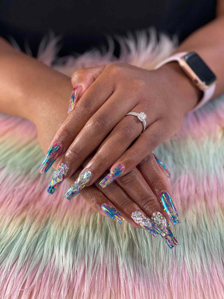 Color Me Crayze Splat W/Rhinestones