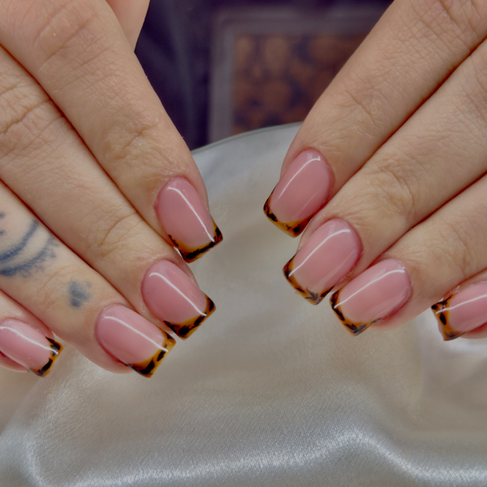 Fullset With Simple Hand Design at Rebel nails in New York, NY