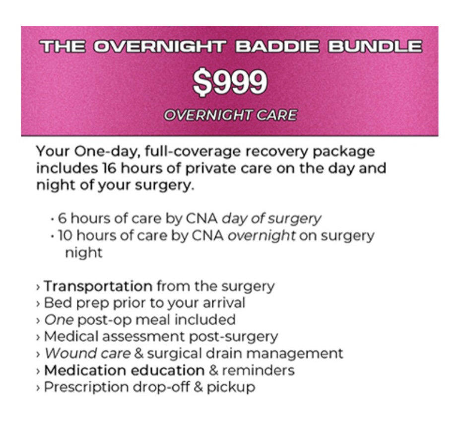 OVERNIGHT BADDIE BUNDLE at BBL BADDIES in Miami, FL