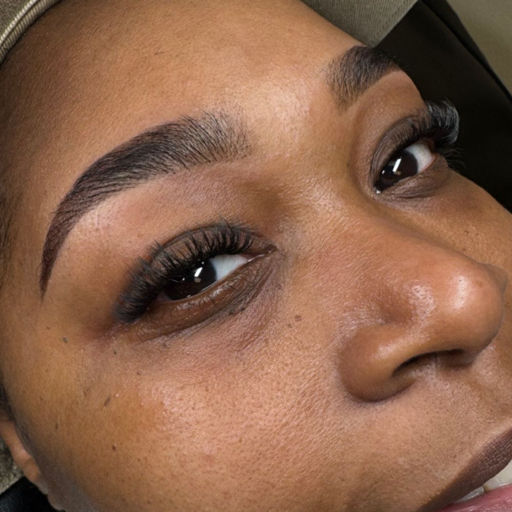 Brow Tint & Wax + Cluster Lashes at Crown'DLooks Esthetics in Lawrenceville, GA