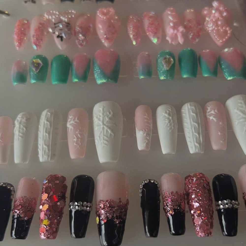 Custom Press-ons w/free application at Nail Glam in Antelope, CA