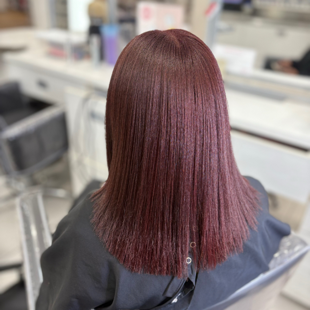 The Signature Silk Press + Cut at A Dose of Dom in Crystal, MN