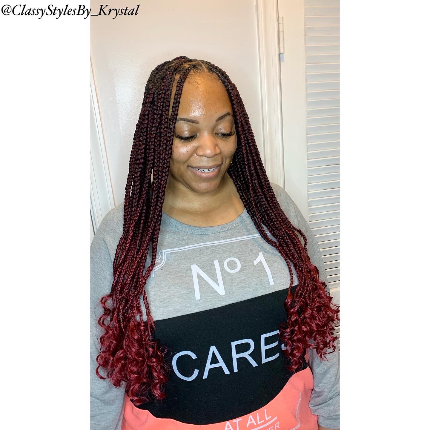 Medium Knotless Goddess Braids