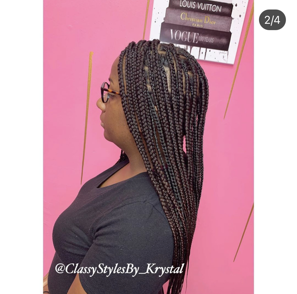 Medium Knotless Braids - with Hair