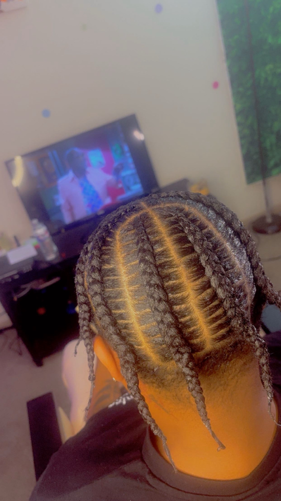 Mens Pop Smoke (8 Braids) at Nays Beauty Parlor in Warrensbug, MO