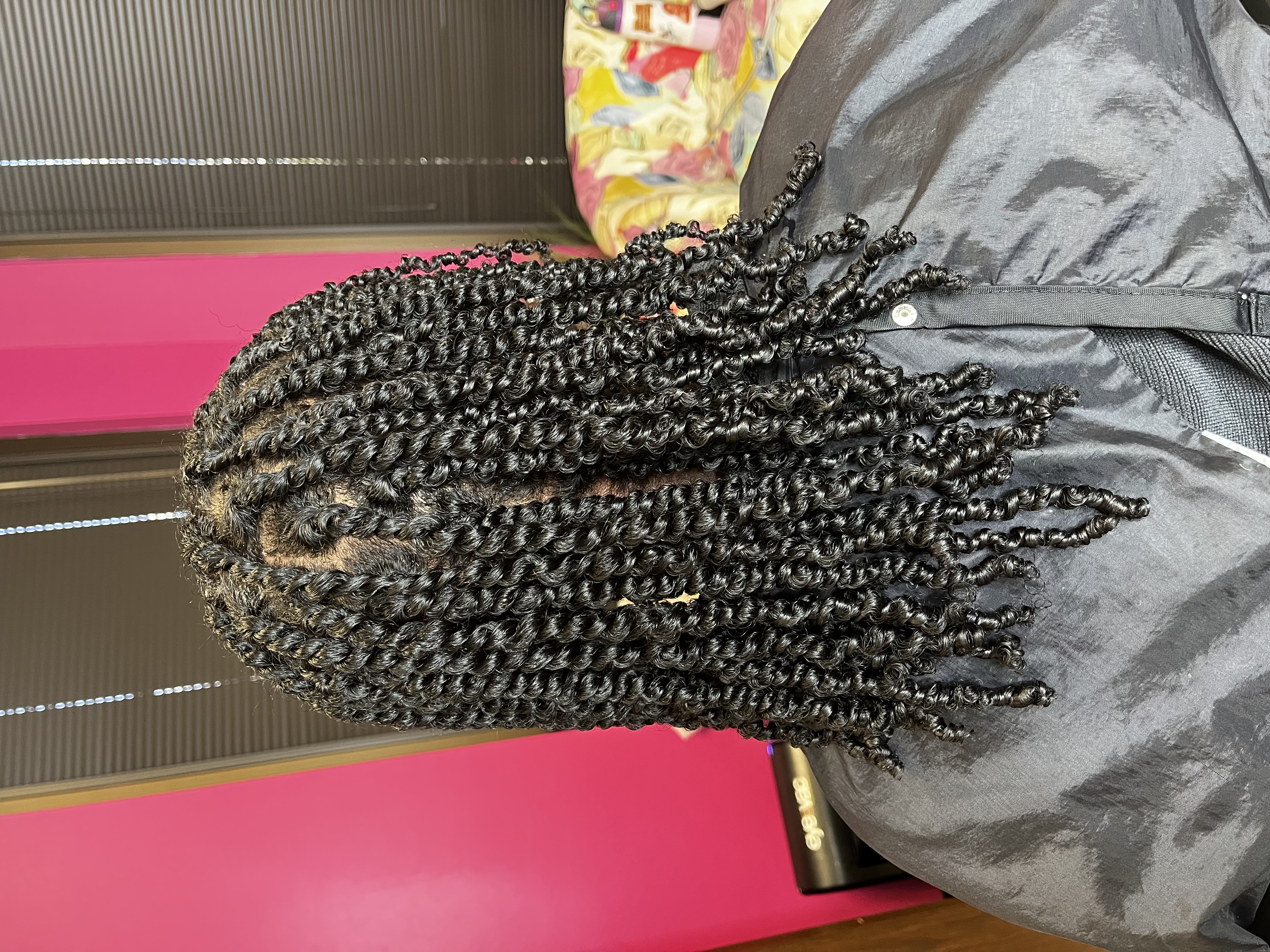 Mini twists on natural hair