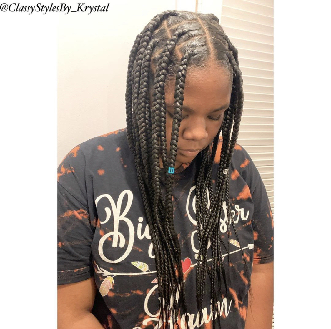 Large Knotless Braids - with Hair