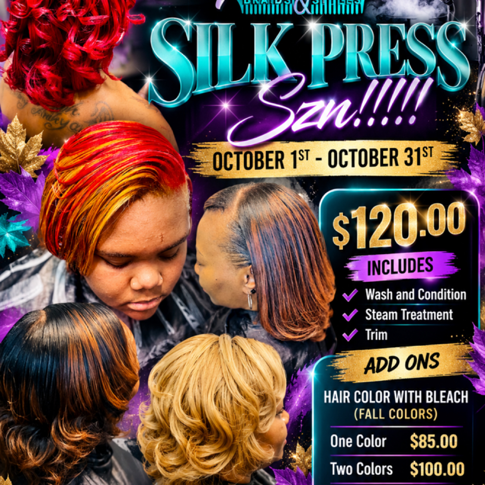 Silk Press Szn 10-1/10-31 at Exquisite Braids And Styles in Aurora, CO