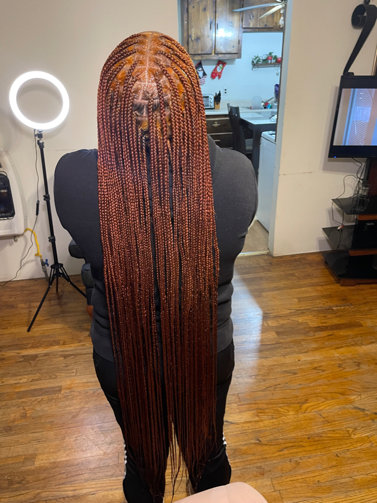 Knotless Braids Small Waist Length at BeautyBraids By Quin in Milledgeville, GA