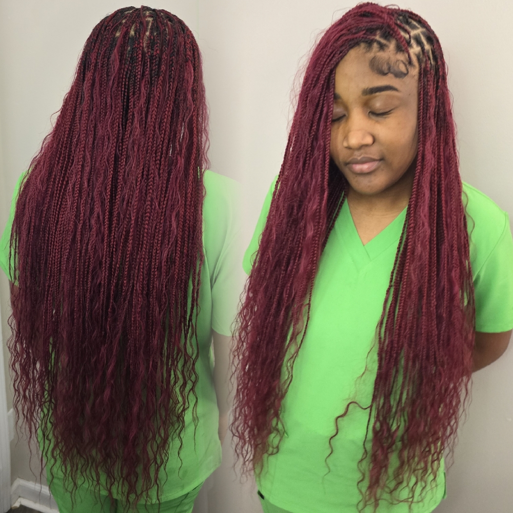 Sm. Boho Knotless W/Human Hair Tips