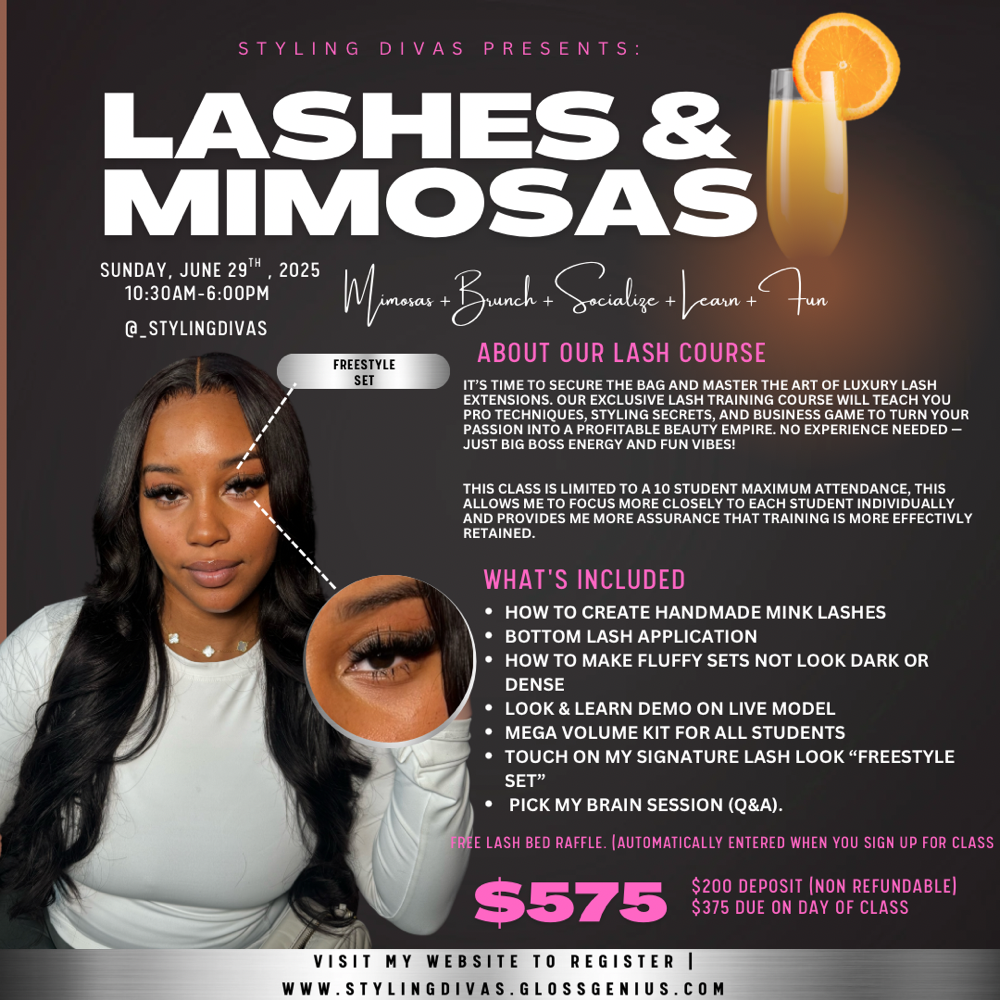 LASHES & MIMOSAS MASTERCLASS