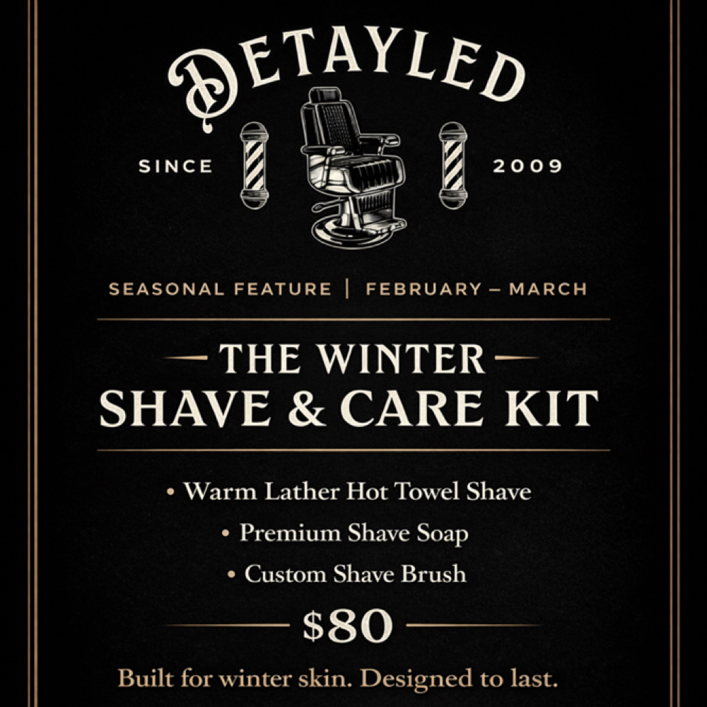 The Winter Shave & Care Kit at Detayled Oriented Men’s Luxury Grooming in Somers Point, NJ
