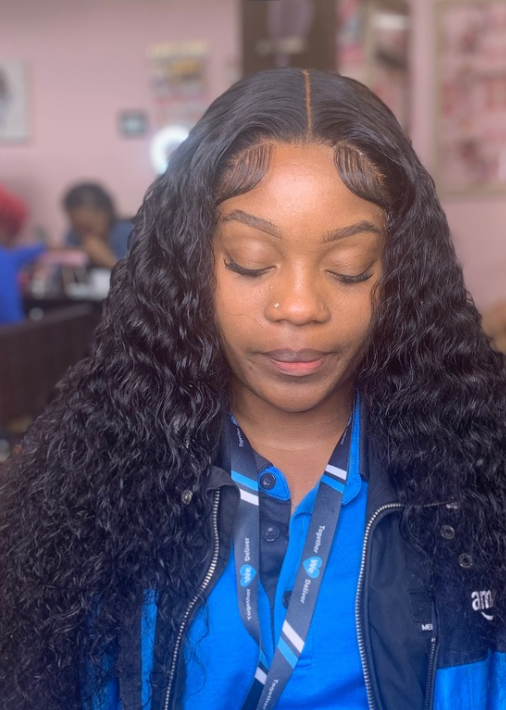 Frontal wig install at Royal Throne in Raleigh, NC