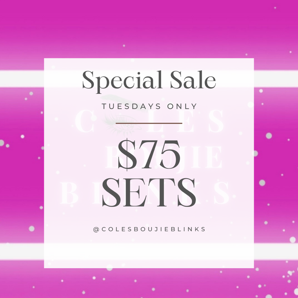 $75 VOLUME SETS (TUES. Only)