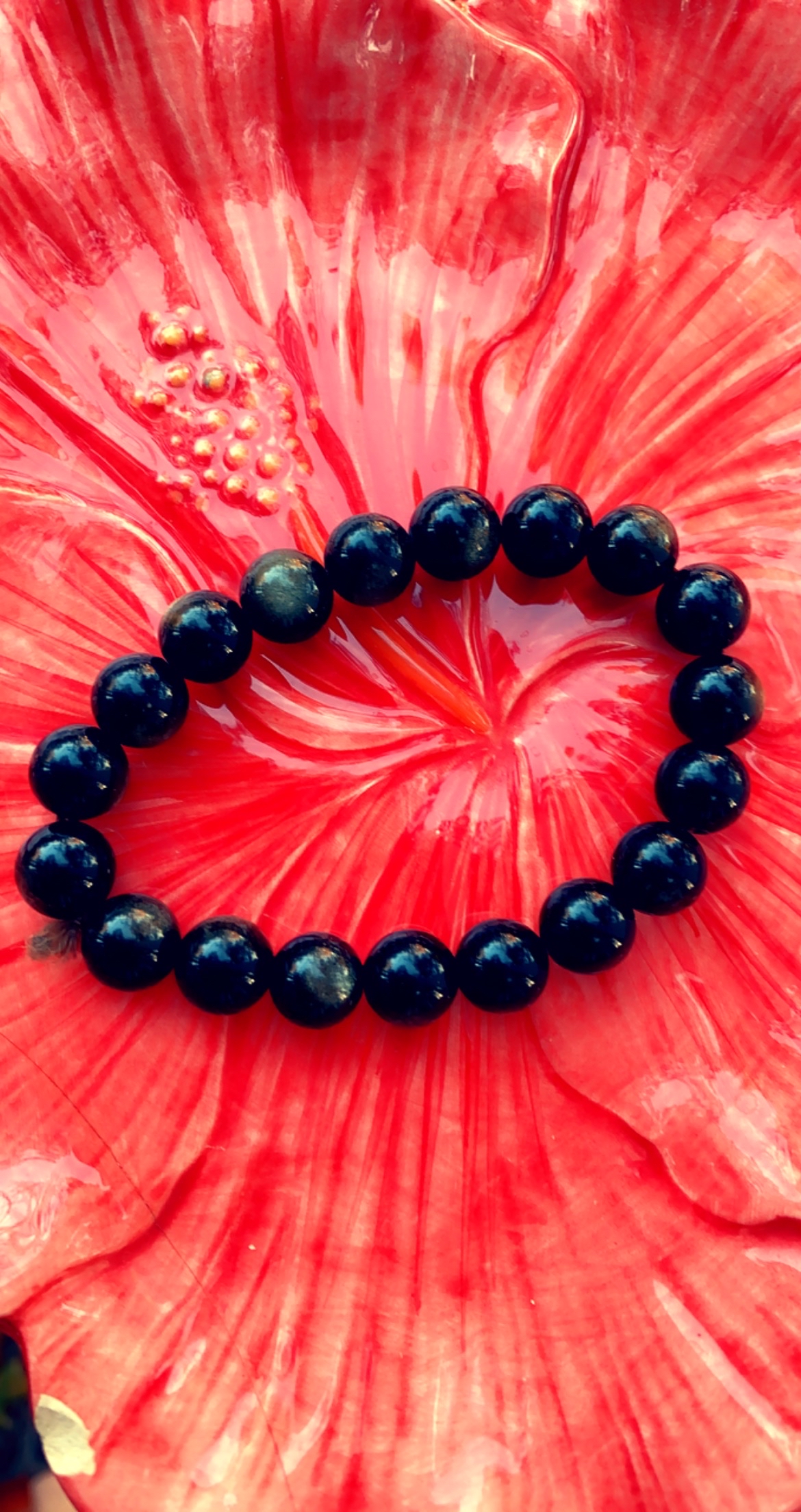 Black sheen obsidian Set Of 3