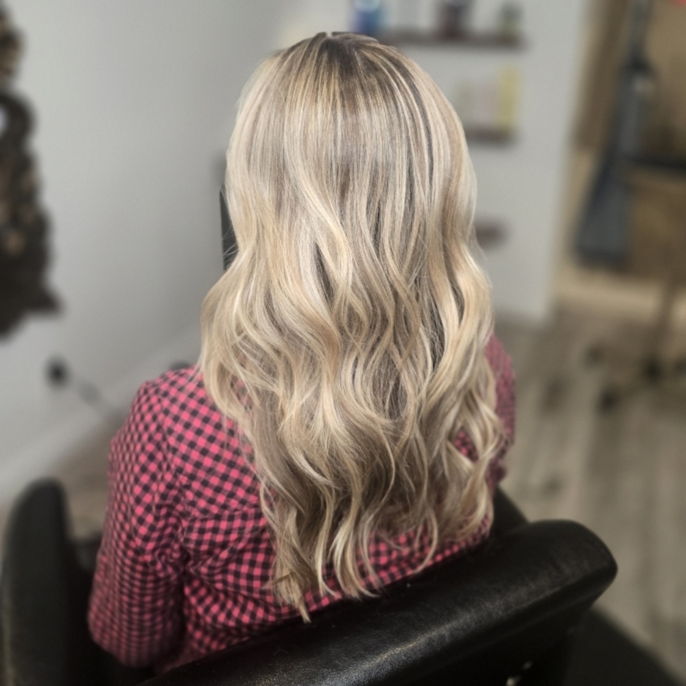 Half Head custom Blonding at Clean Beauty Lab in Newport, RI