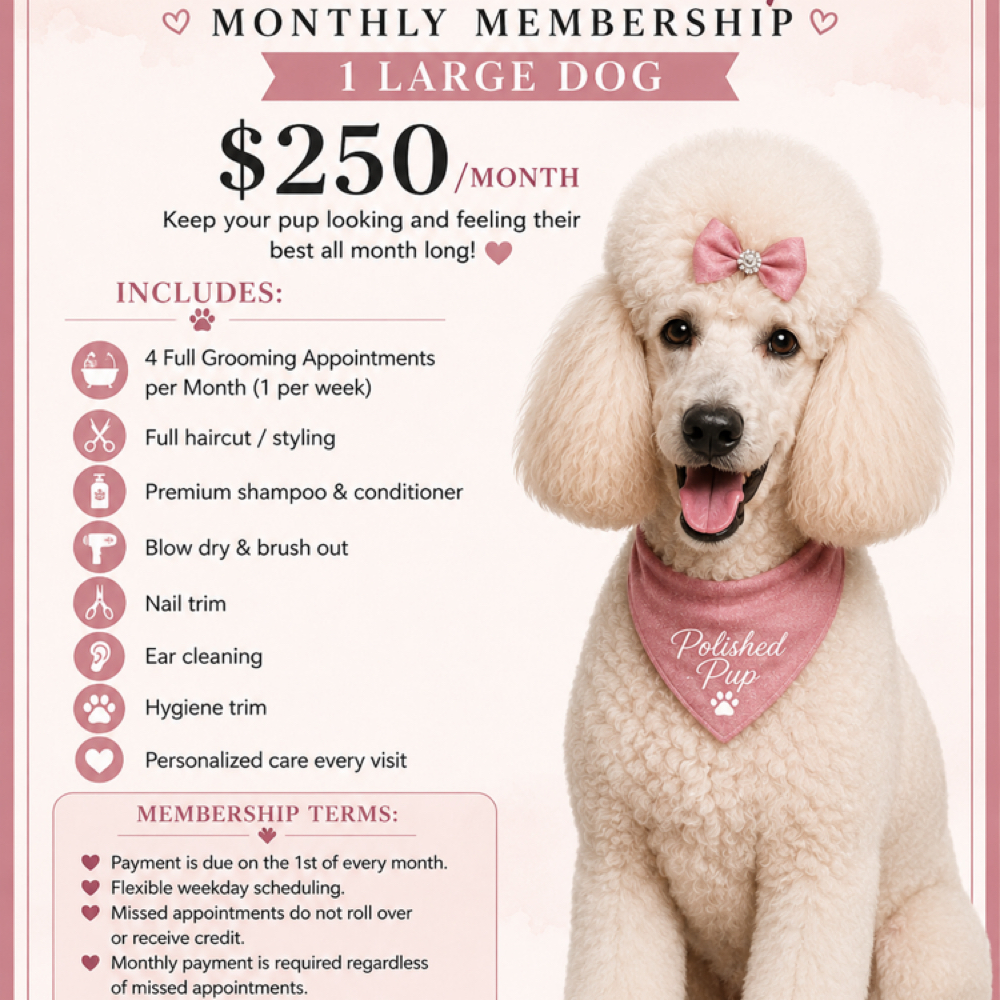 The Polished Pup Monthly Membership at Polished Pup in Larose, LA