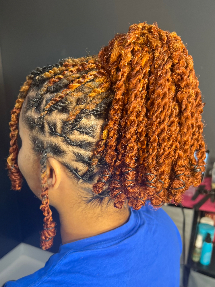 Extended Loc Pony at Manou Locs & Braids in Atlanta, GA