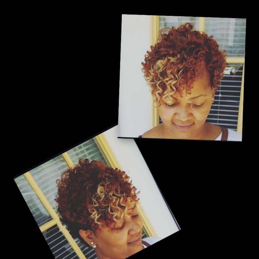 Rod Set (Natural Hair) at Pamper Me Salon & Spa Ste in Georgia, GA