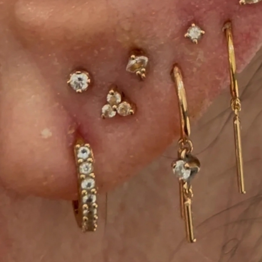 Lobe Piercing Stack at Gilded Needle in BRENTWOOD, CA