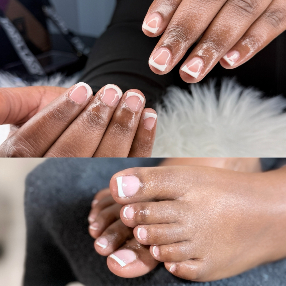 Gel Manicure + Dry Pedicure 💅🏽💖 at Sparkling Tips Studio in Raleigh, NC