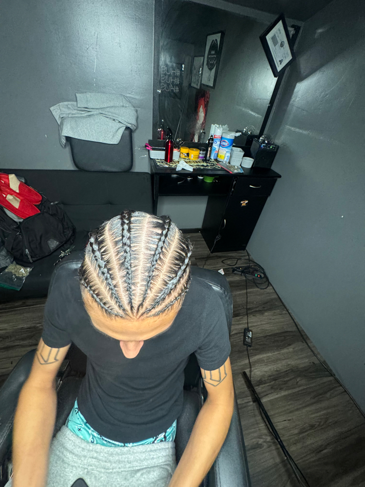 6 BRAIDS ON FULL HEAD