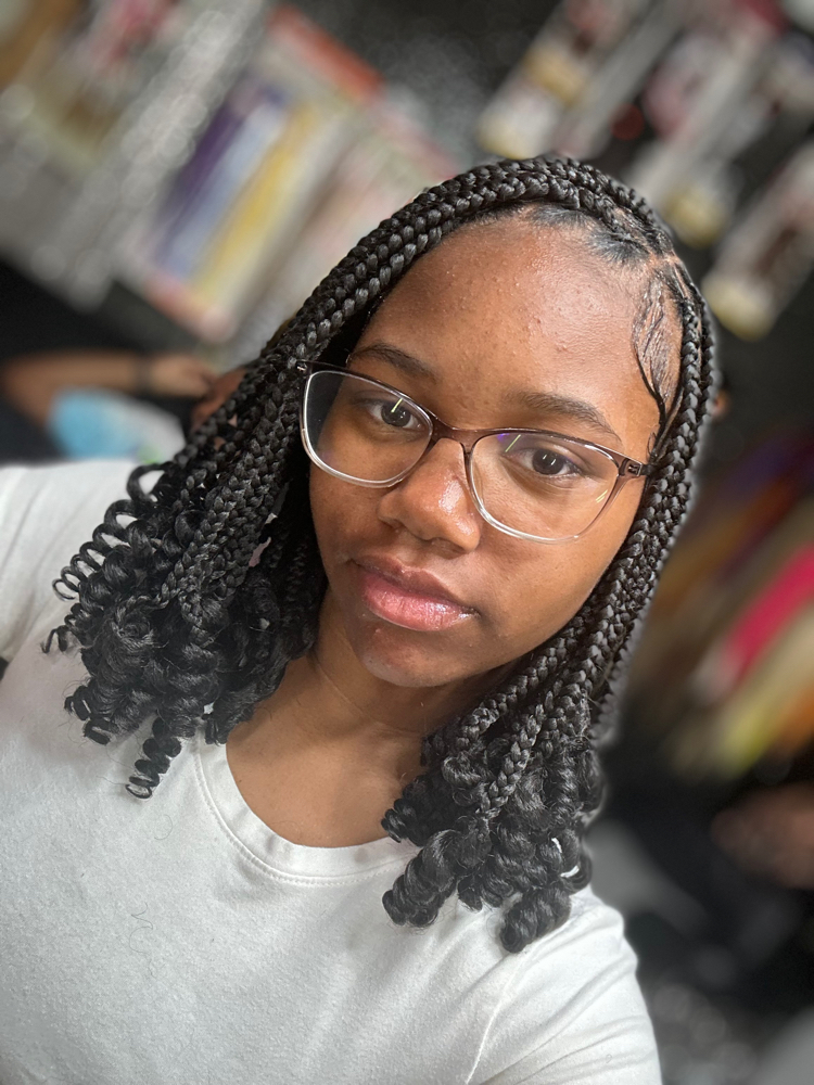 Braided Bob With Curly Ends