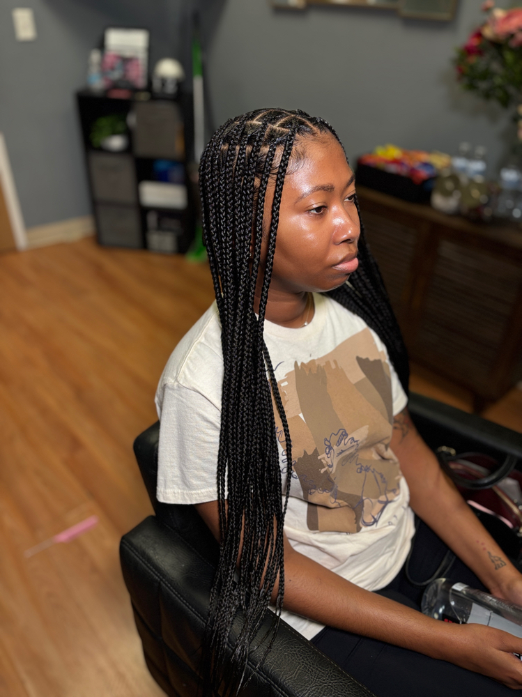 Medium Knotless Braids at JCTouch Salon in Parkville, MD