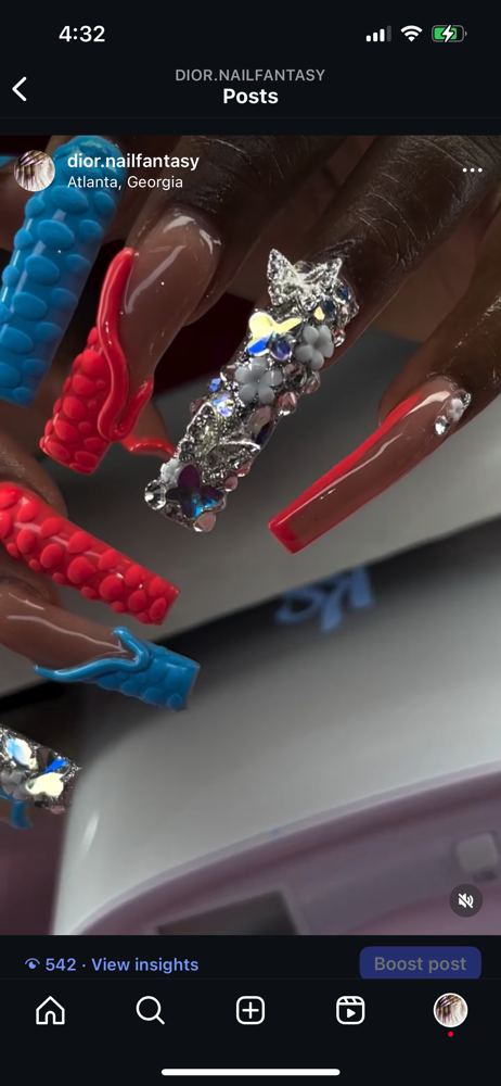 Bling Nail Or Toe at Dior Nail Fantasy in Atlanta, GA