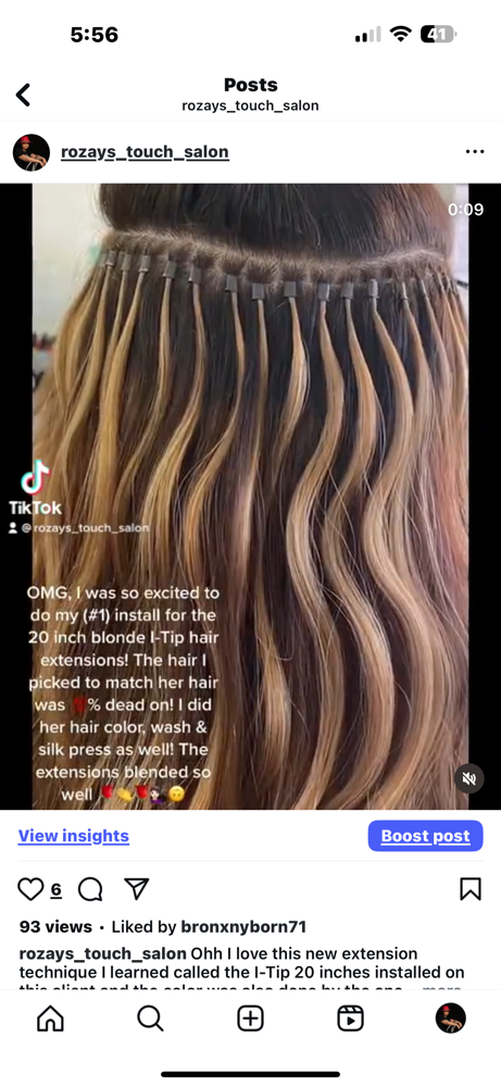 I-Tip Hair extensions installation