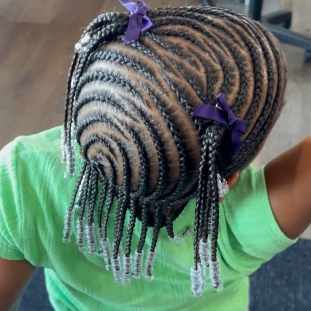 Kid Natural Braid Style(3-10) at 3D BRAIDS in Arlington, TX