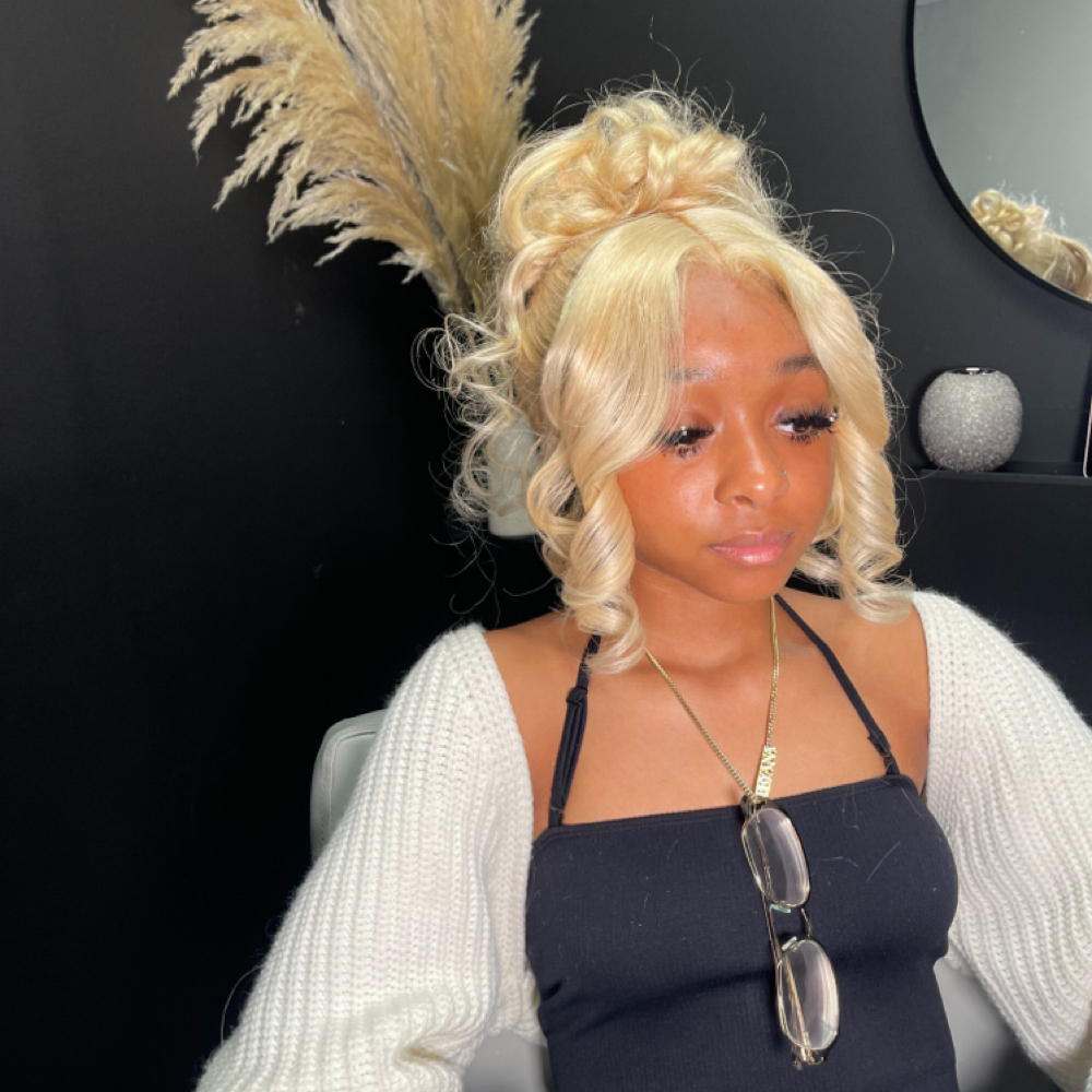 Updo Wig Install at Ajia Dior Hair in Augusta, GA