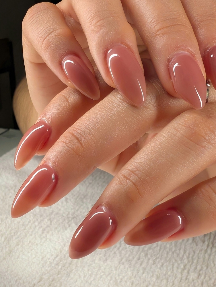 π Structured Gel Mani + Nail Art