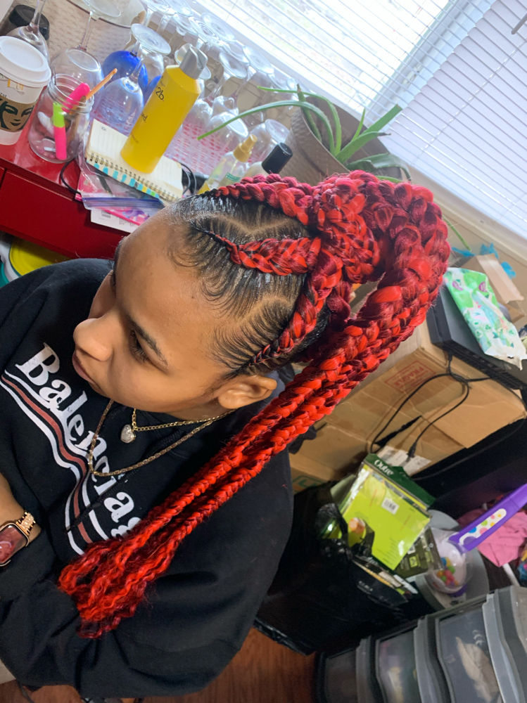 Stitch Braids Into A Ponytail