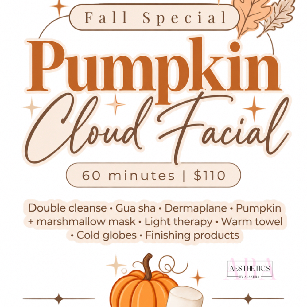 Pumpkin Cloud Facial at Aesthetics By Alandra in Guntersville, AL