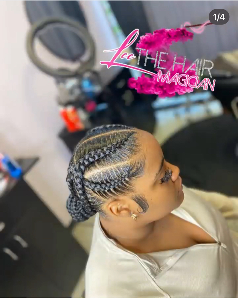 4 Stitch Braids at Lee The Hair Magician LLC in Detroit, MI