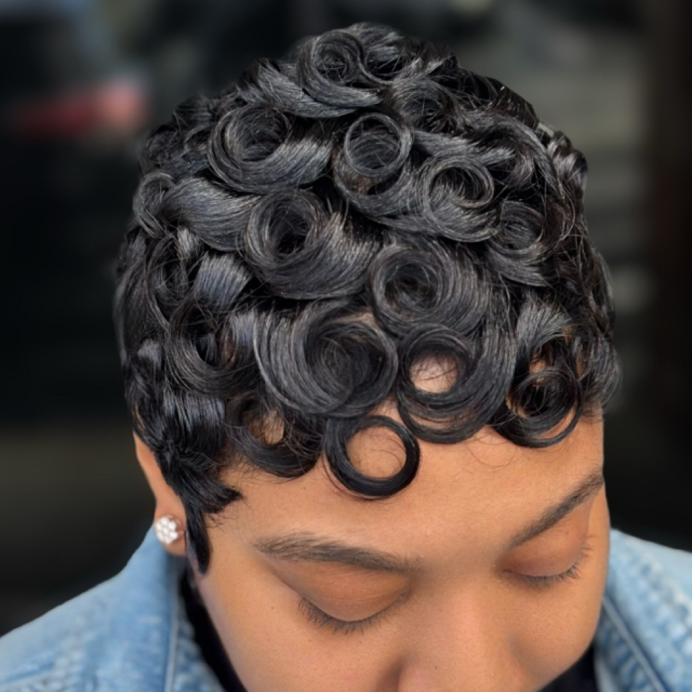✨ Pixie Custom Style / Pin Curls at Hair Gossip in Charlotte, NC