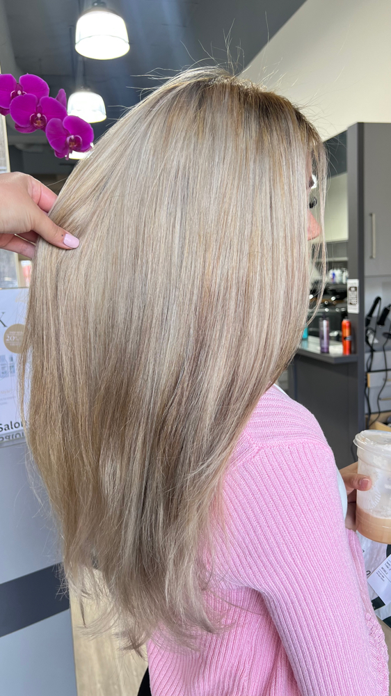 Bleach Root Retouch at HairByEmZulema in Riverside, CA