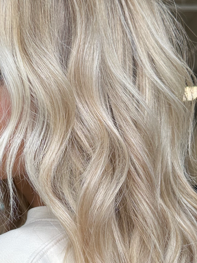 Full Custom Blonding With Haircut