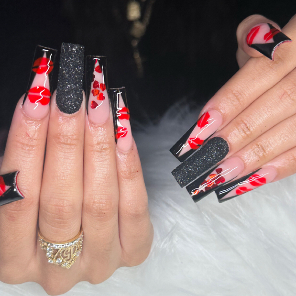 Medium Long Acrylic Full Set at CWC Studio in Myrtle Beach, SC