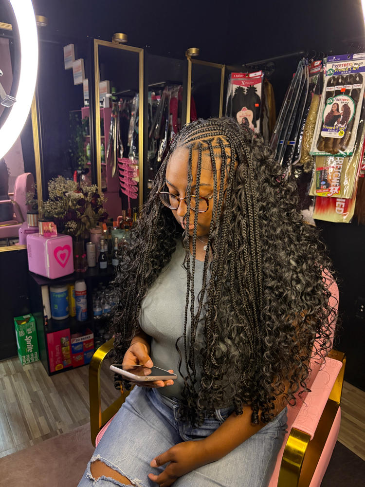 Half QW or SewIn With Fulani Braids