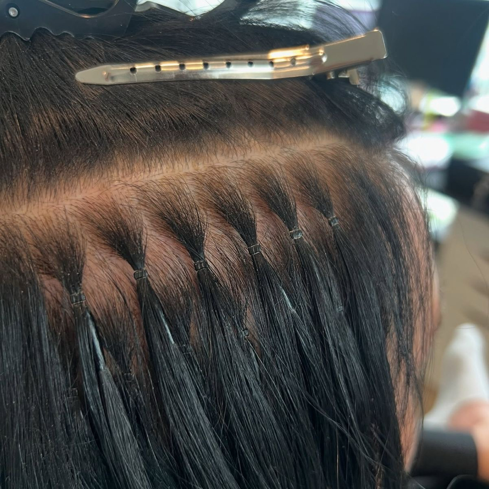 I tip hair extension install