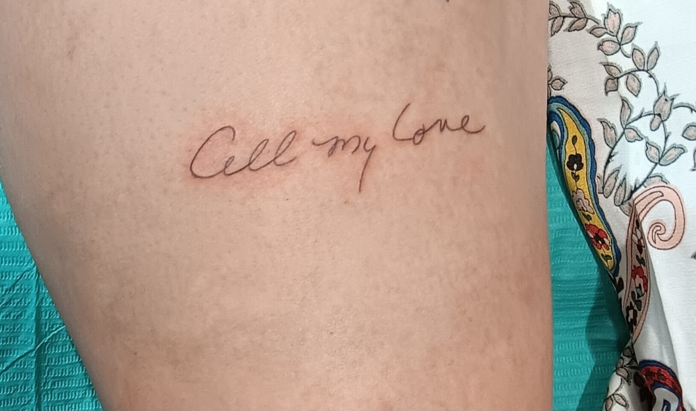 🙏🏼 Handwriting Tattoo