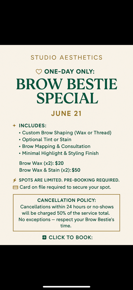 Brow Besties * June 21st only