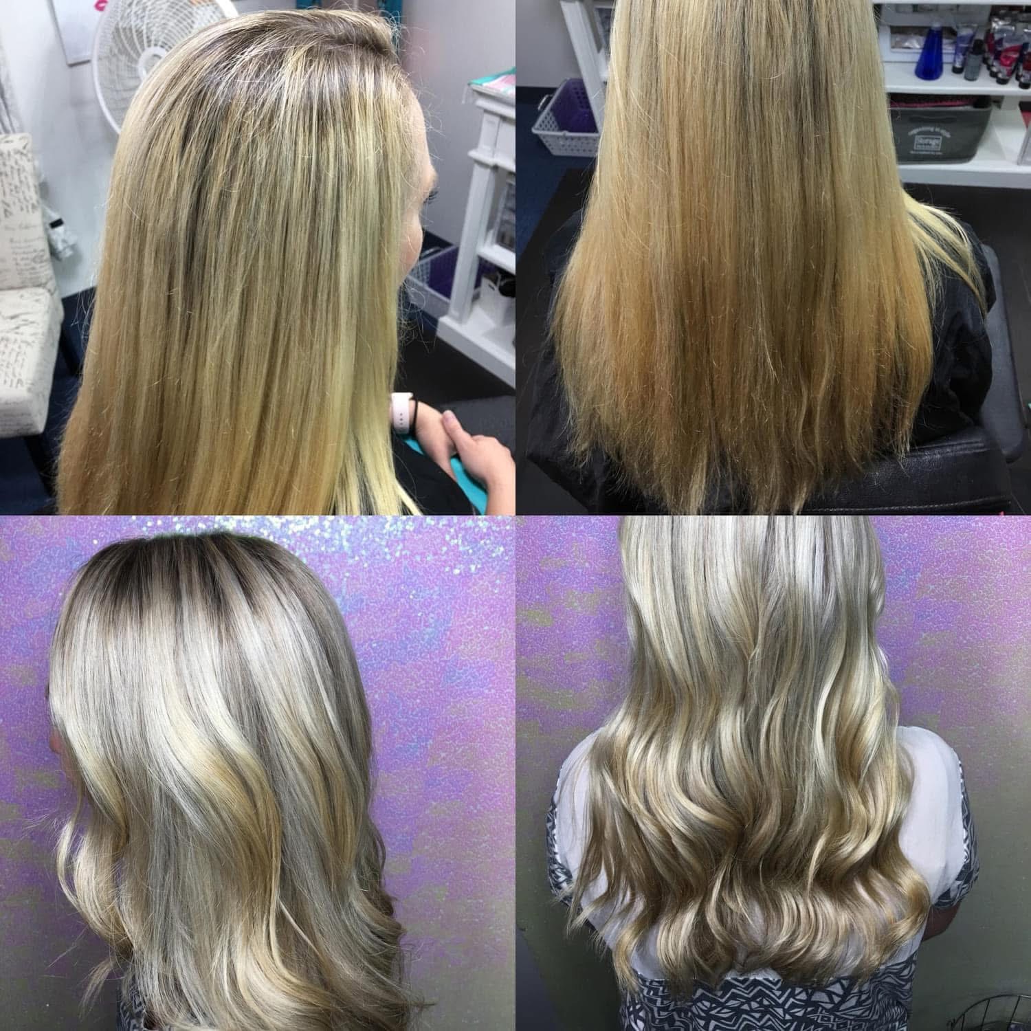 Full highlight hair past mid back