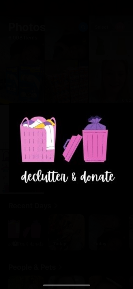 declutter & donate