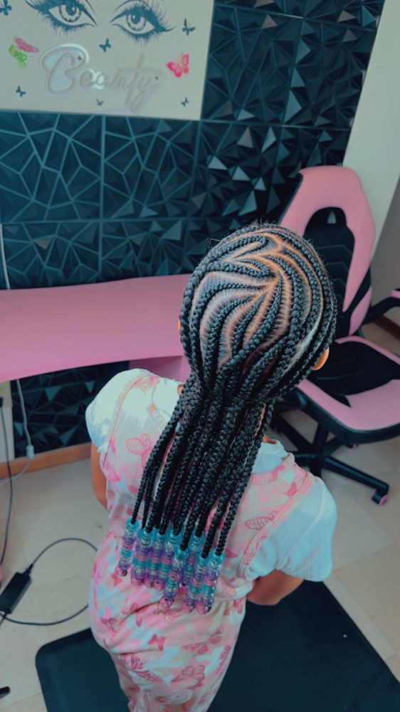 Girls freestyle stitch braids