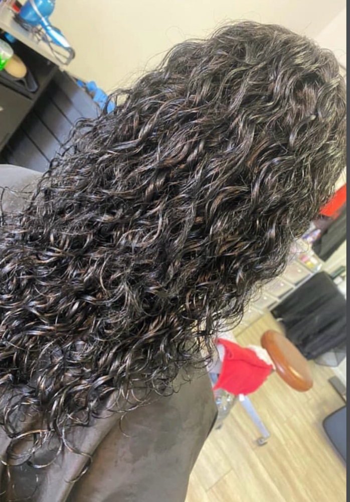 Curly Perm Midlenght Hair